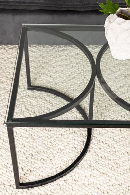 Skanör Soffbord i Glas och Stål