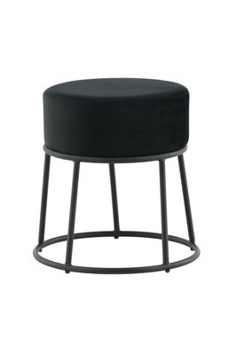 Venture Home Petra Puff - Svart Sammet