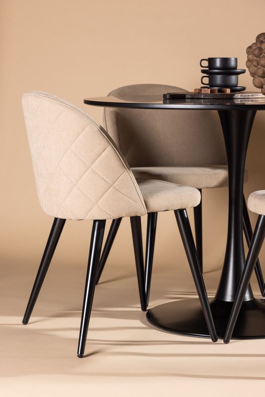 Venture Home Matgrupp Glade med 4st matstolar Velvet