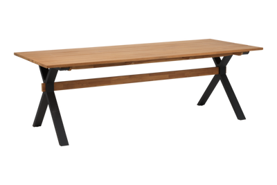 Brafab Mark Matbord 95x230 cm Svart/Teak