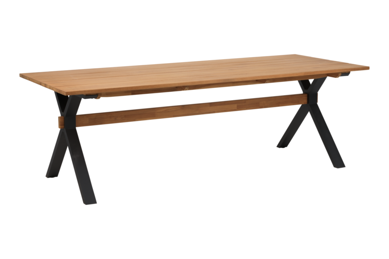 Brafab Mark Matbord 95x230 cm Svart/Teak