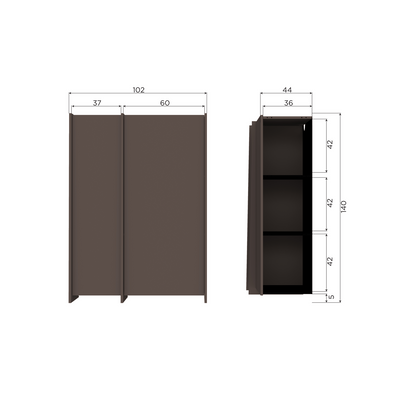 WOOOD BROCK 2-Dörrars Skåp i Askfanér