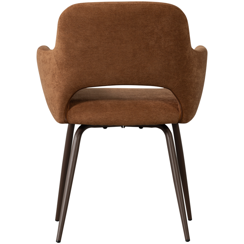 WOOOD Jenny Matstol i Vävd Brun Tyg 2 st