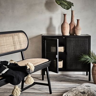 Affari of Sweden HARRY Bänk, Natur/Svart 160x51x86 cm