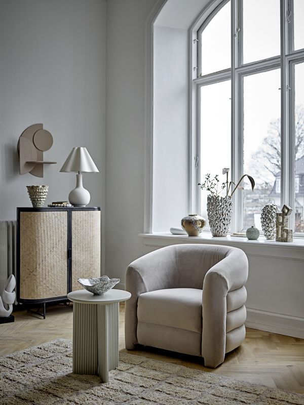 Bloomingville Edith Sidobord, Vit, Granträ