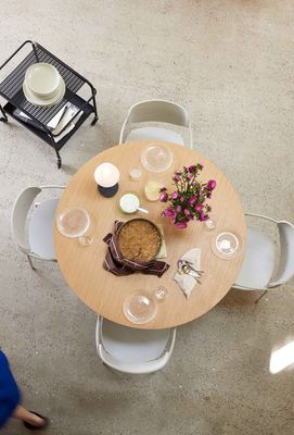 Hübsch Straight matbord i Natur Ekfanér