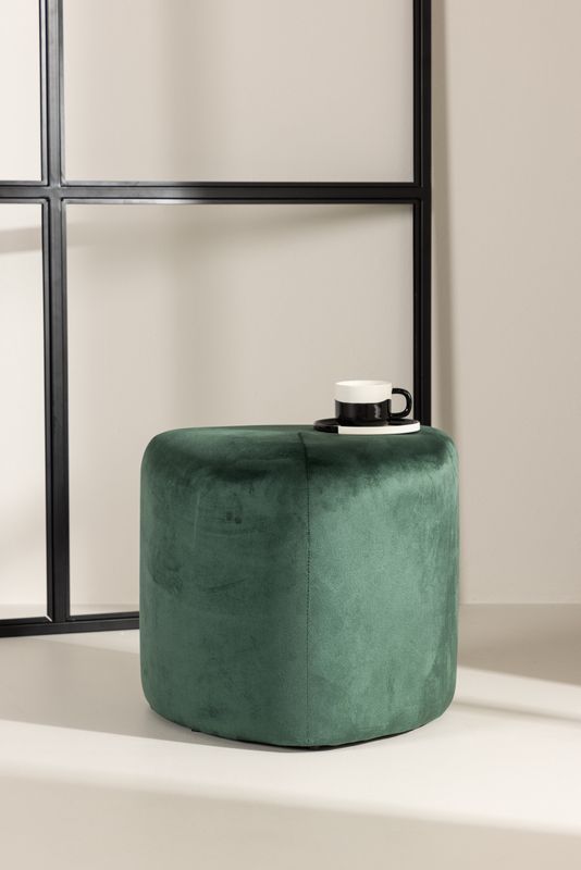 Venture Home Peg Puff i Grön Sammet