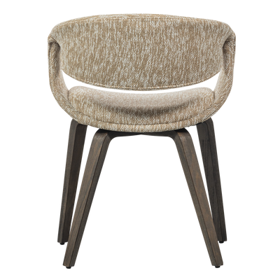 WOOOD Yossi Matstol Sand med Mörkbrunt Träben 2 st