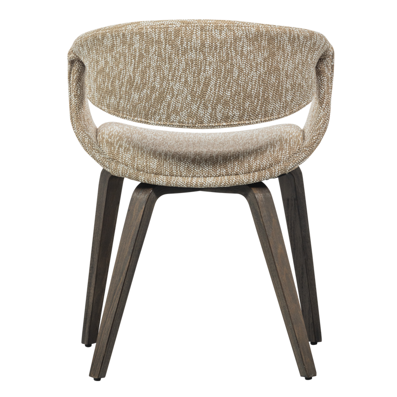 WOOOD Yossi Matstol Sand med Mörkbrunt Träben 2 st