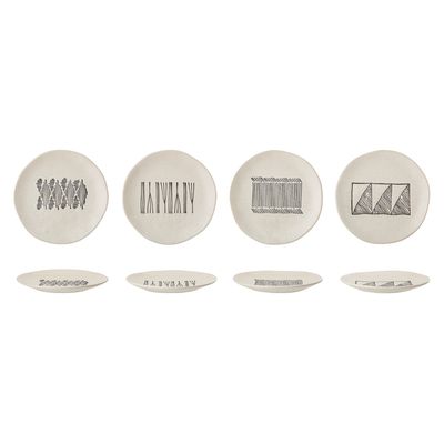 Bloomingville Eliana Tallrik, Svart, Stengods - 12-pack