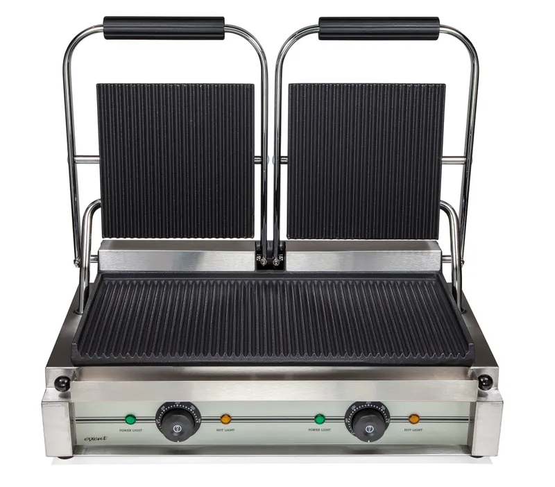 Exxent Klämgrill dubbel, räfflad