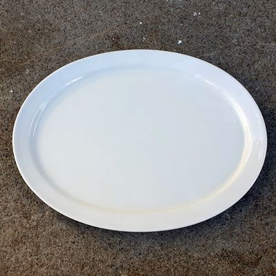 Gustavsberg BAS Vit, Oval Uppläggningsfat, stengods