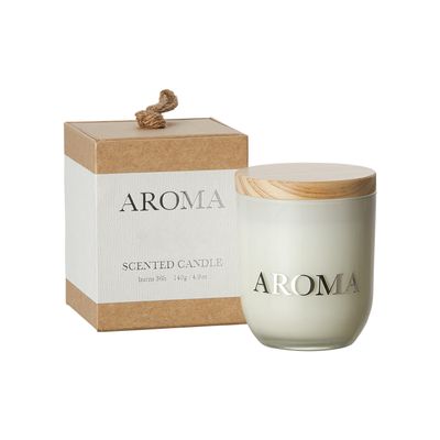 Affari of Sweden AROMA Doftljus M Rose, gardenia & bergamot, Brun/vit