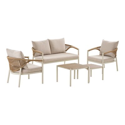 House Nordic Abela Loungeset Sand/Naturell