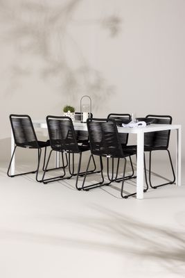 Venture Home Break Rektangulär Matgrupp med Lindos Stolar