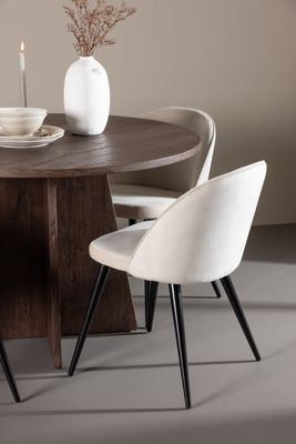 Venture Home Bootcut Matbord med Velvet Matstol