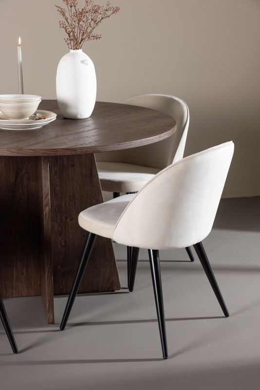 Venture Home Bootcut Matbord med Velvet Matstol