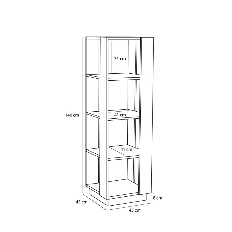 Hübsch Merge Hyllenhet Natur 45x45xh140cm