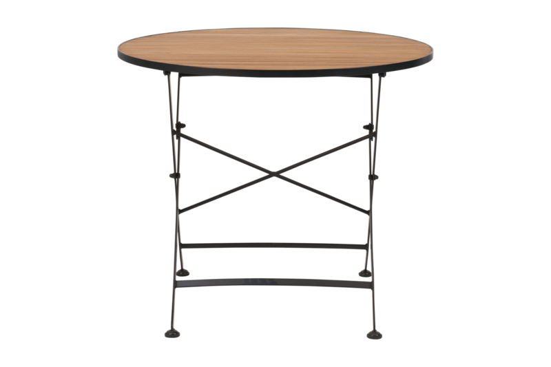 Brafab Brewer bord Ø 85 cm Svart / Teak