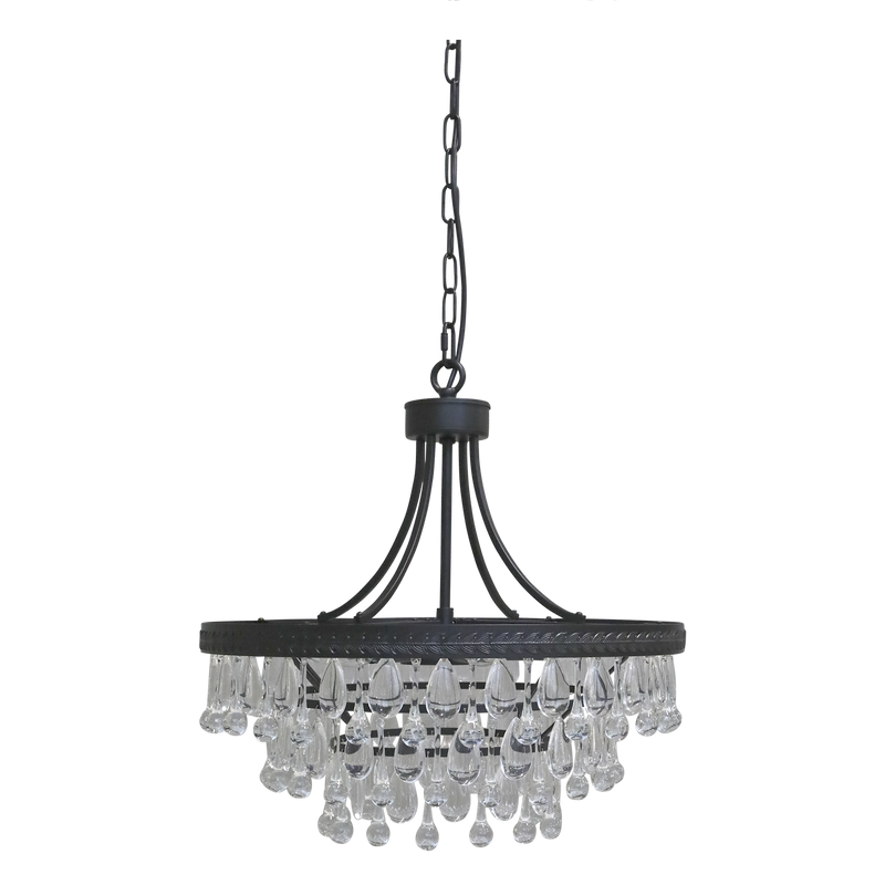 Chiq Antique Versailles Ljuskrona med droppformade glasprismor