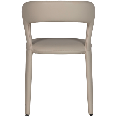 WOOOD Noble Matstol i Läderlook Beige 2 st