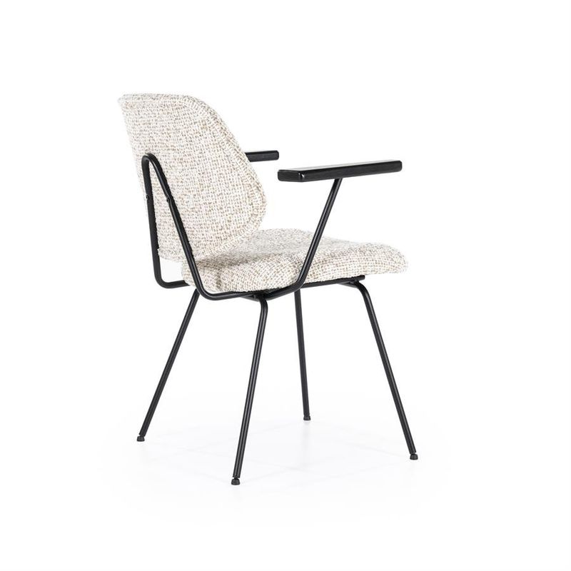 Eleonora Stol Jon med armstöd - Beige Maywood