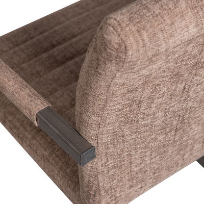 WOOOD Bas Matstol i Vävt Tyg Brun Melange 2 st