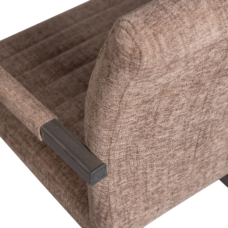 WOOOD Bas Matstol i Vävt Tyg Brun Melange 2 st