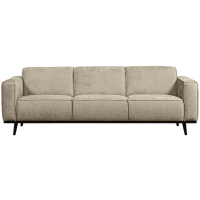 WOOOD STATEMENT 3-sits Soffa 230 cm Struktur Velvet Wheatfield