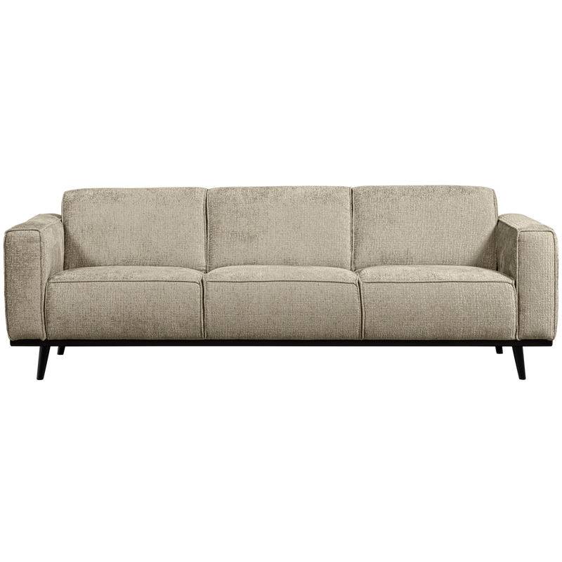 WOOOD STATEMENT 3-sits Soffa 230 cm Struktur Velvet Wheatfield