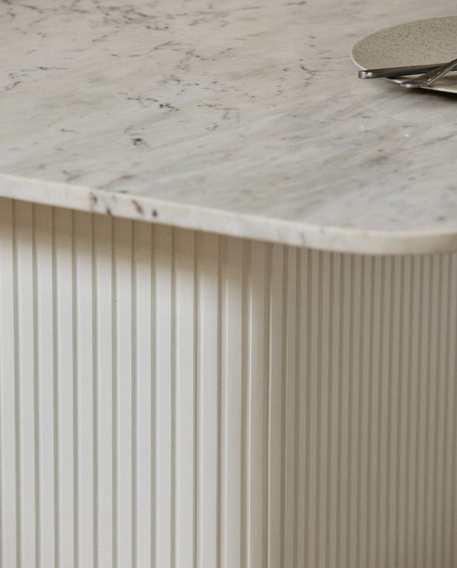 Nordal ERISO matbord - elfenben naturmarmor tabletop