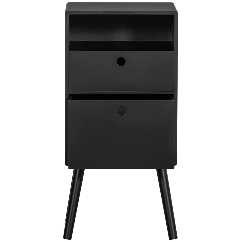 WOOOD Ozzy Sängbord Högt Svart Trä
