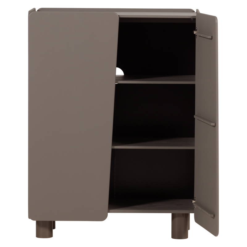 WOOOD ROOT 2-Dörrars Skåp i Trä Truffle Brun