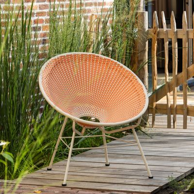 377705-O_01_SF_WO_Kazoun_tuin_loungestoel_wicker_oranje