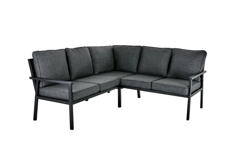 Brafab Rana hörnsoffa hög svart