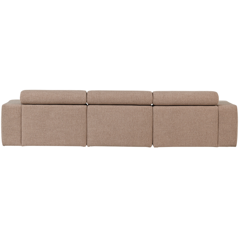 WOOOD NOVI Schäslongsoffa Vänster Bouclé Mullvad