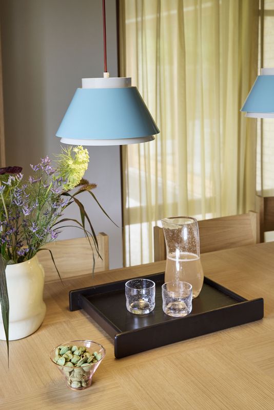 Hübsch Remi Taklampa Blå/Beige