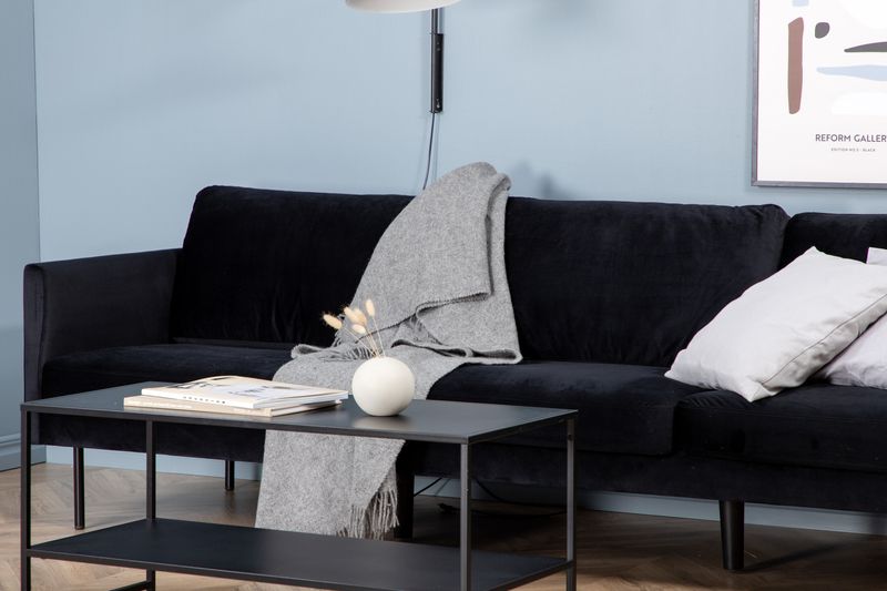 Venture Home Zoom 3-Sits Soffa i Svart Sammet