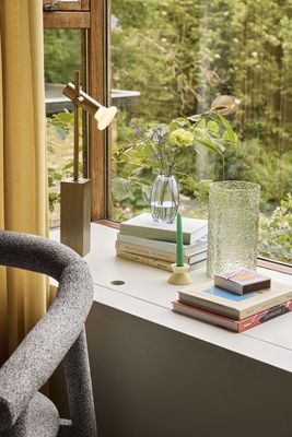 Hübsch Bordslampa Set i Brunerad Mässing