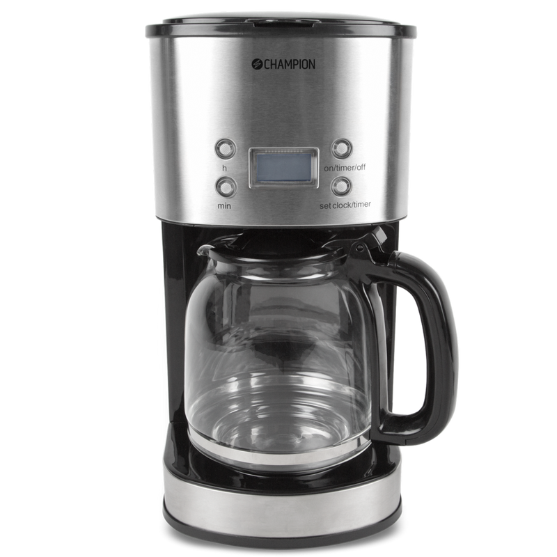 Champion Kaffebryggare Digital 12-koppar/1,5L KB210 Rostfri