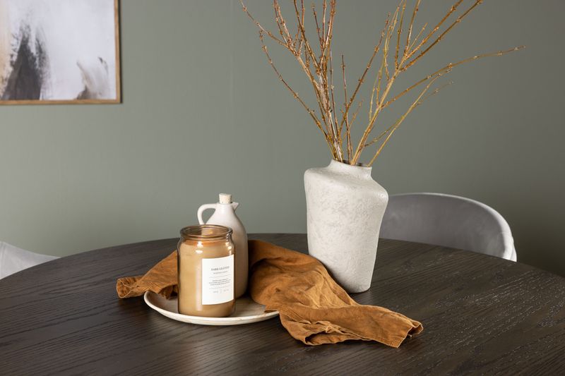 Venture Home Olivia & Evelina Runt Matbord ⌀110 Mocka + 4 st Matstolar Grå