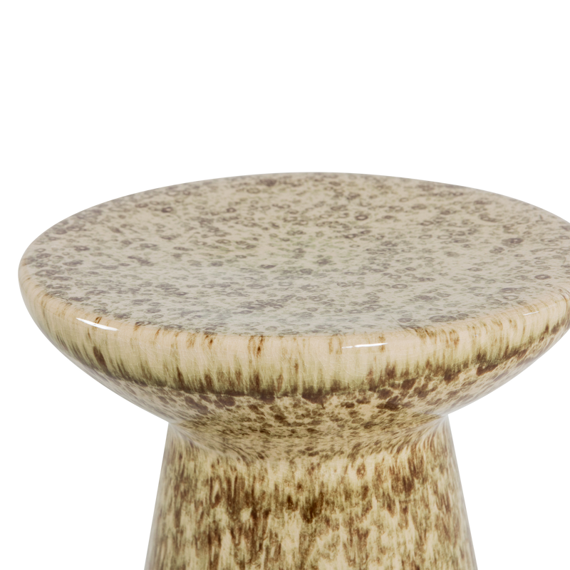 vtwonen Fleck Sidobord Keramik 43xØ35 cm Ljusbrun