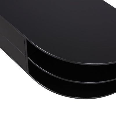 WOOOD FINCA TV-bänk Rund Höger 78 cm Djupsvart