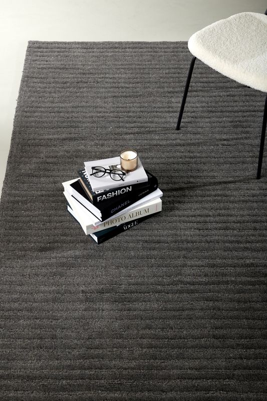 Venture Home Milton Mörkgrå Ullmatta 230x160 cm