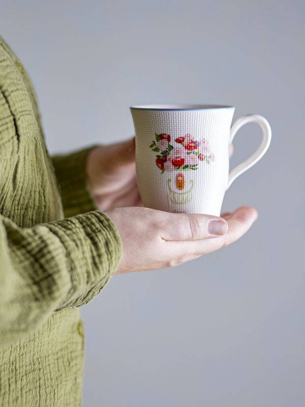 Bloomingville Dorothy Mugg, Blå, Stengods - 6-pack