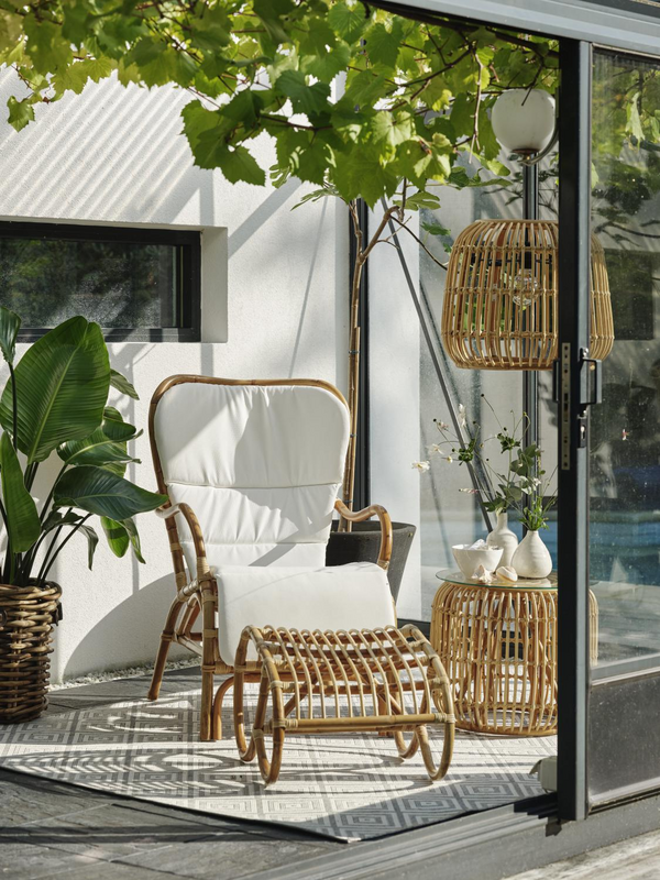 Brafab Vallda Öronlappsfåtölj i Rotting