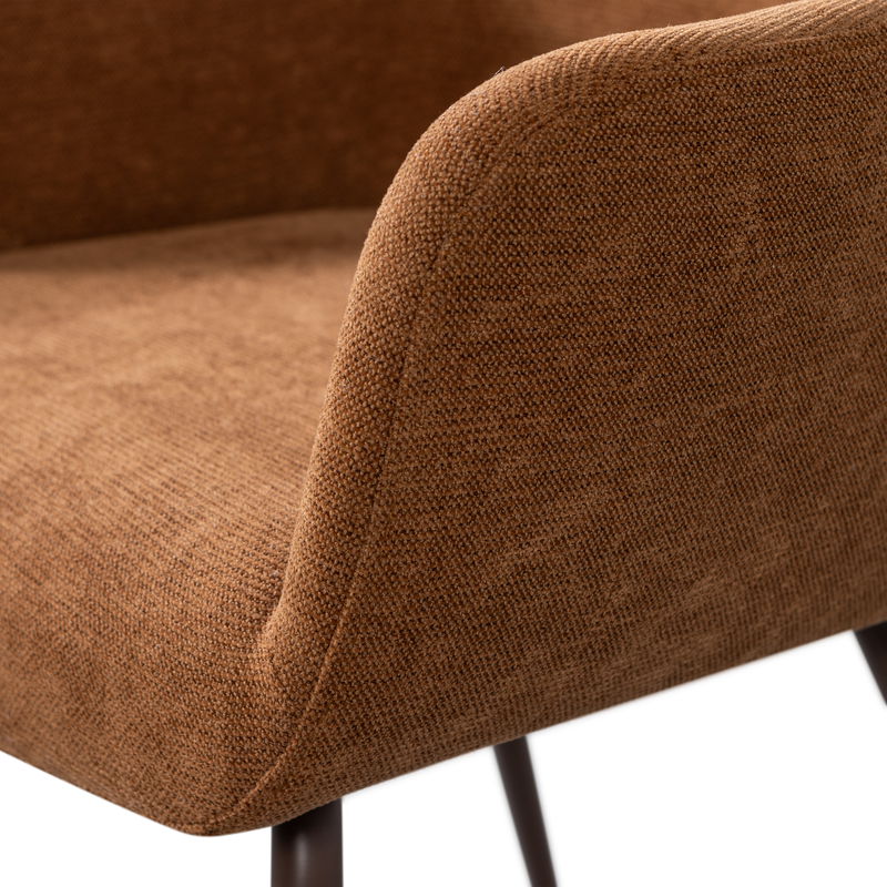 WOOOD Jenny Matstol i Vävd Brun Tyg 2 st