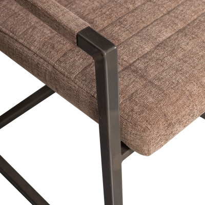 WOOOD Bas Matstol i Vävt Tyg Brun Melange 2 st