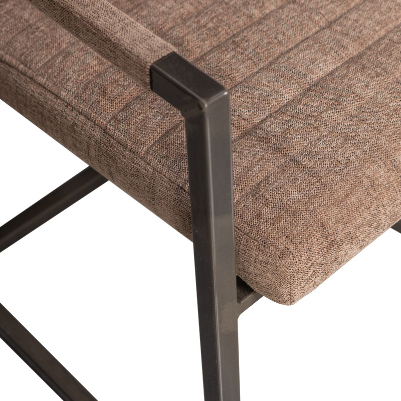 WOOOD Bas Matstol i Vävt Tyg Brun Melange 2 st