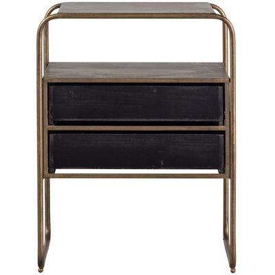 WOOOD Polite Nattduksbord Metall/Trä Antique